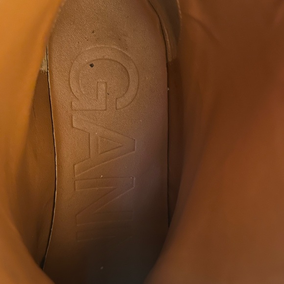 GANNI POLIDO Womens Leather Zip Ankle Boots - Picture 7 of 7